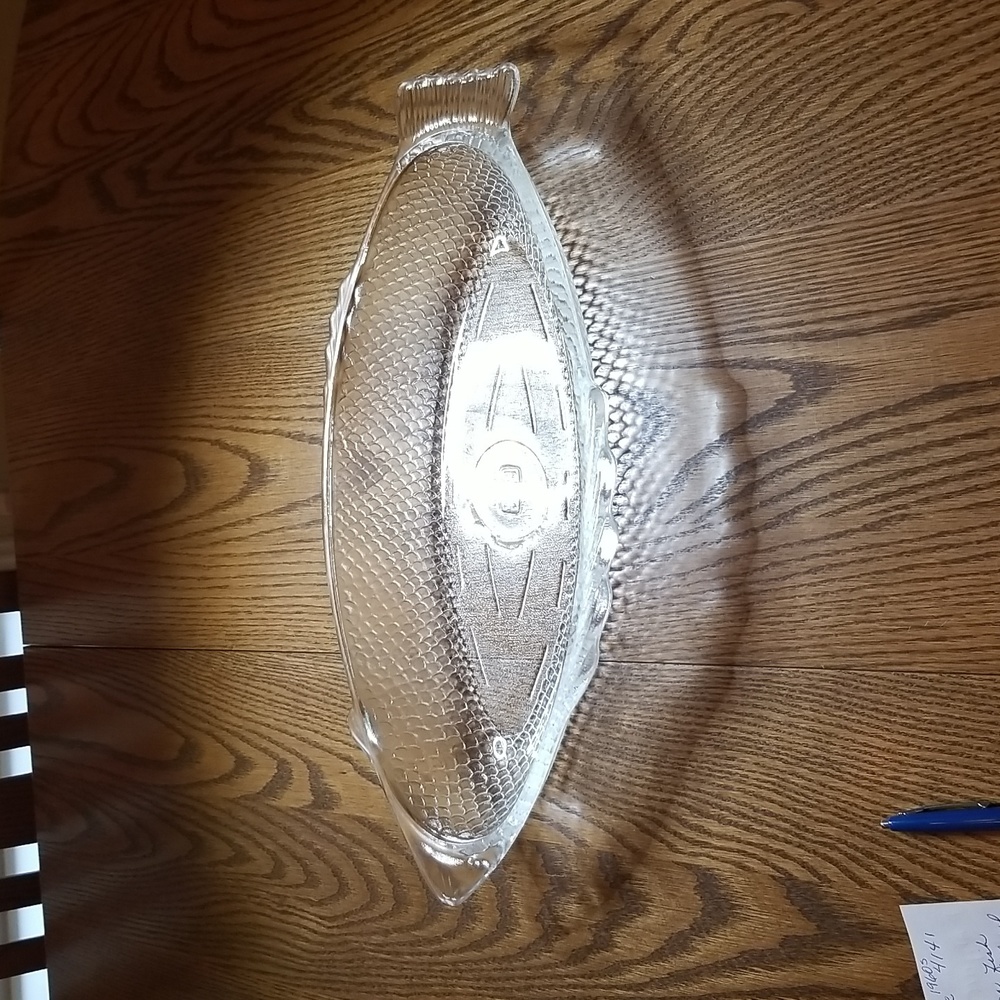 Glasbake fish platter